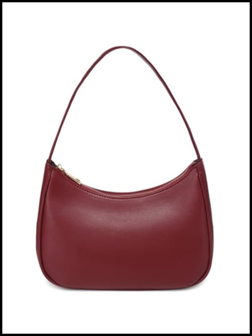 Hobo Shoulder Bag Women Cute Tote Handbag Mini Clutch Purse PU Leather Zipper